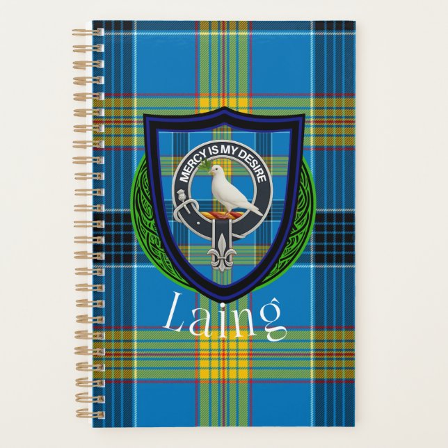 Agenda Laing Scottish Clan Tartan & Crest (Frente)