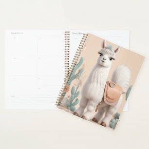 Agenda Lama com sela no deserto