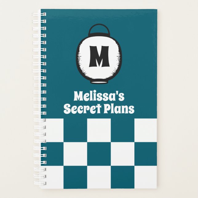 Agenda Lanterna do Festival Japonês com a Sua Inicial (Frente)