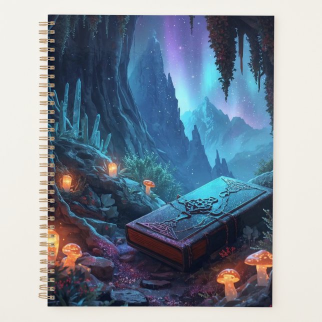 Agenda Lanterns, Mushrooms, and a Book (Frente)