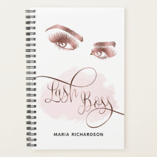 Agenda Lash Boss Makeup Eyebrow Olhos Lashes Rosa Dourado