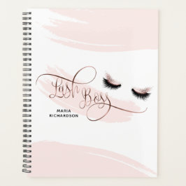 Agenda Lash Boss Makeup Eyebrow Olhos Lashes Rosa Dourado