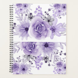 Agenda Lavanda Elegante Cor Floral Roxa
