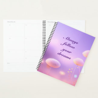 Agenda Lavendelfarbener Hintergrund mit Blumen