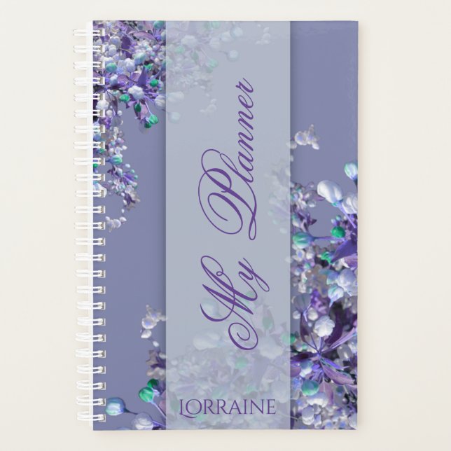 Agenda Lavender Blue Spring  Lilacs Planner (Frente)