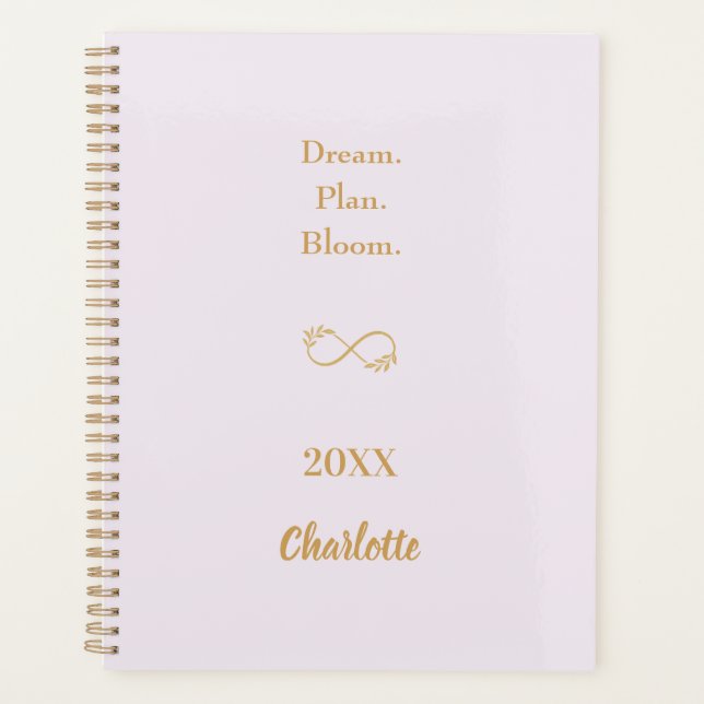 Agenda Lavender pink gold motivational quote 2026 (Frente)