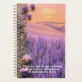 Agenda Lavender Planner Lamentations 3:23