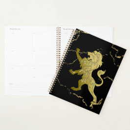 Agenda Leão Real Ouro Marbled
