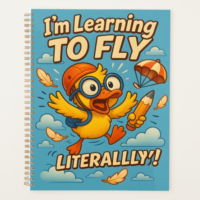 Agenda Learning to Fly (Literally!) Academic Planner (Frente)