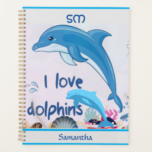 Agenda Legal e colorido l Love Dolphins cita nome