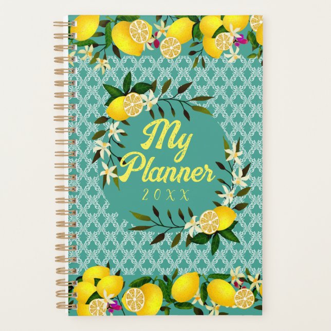 Agenda Lemon Days Motif Aqua (Frente)