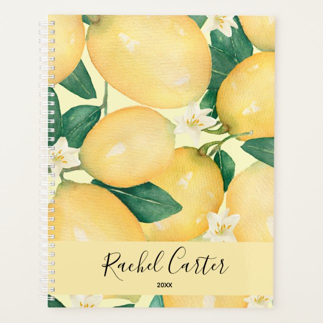 Agenda Lemons Greenery Personalizados (Frente)