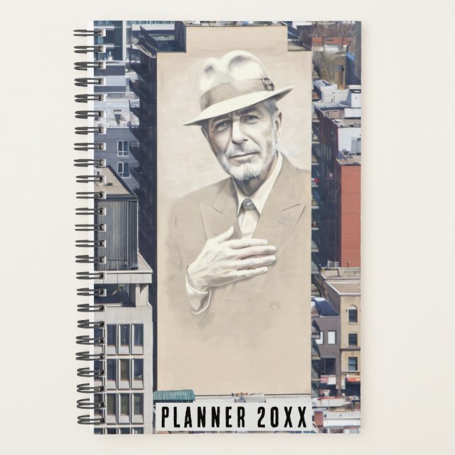 Agenda Leonard Cohen Mural em Montreal, Canadá (Frente)