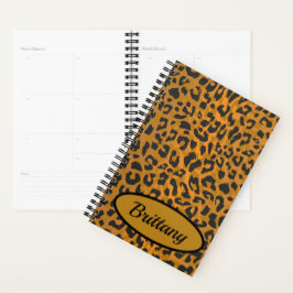 Agenda Leopard Animal Print Art Personalizado