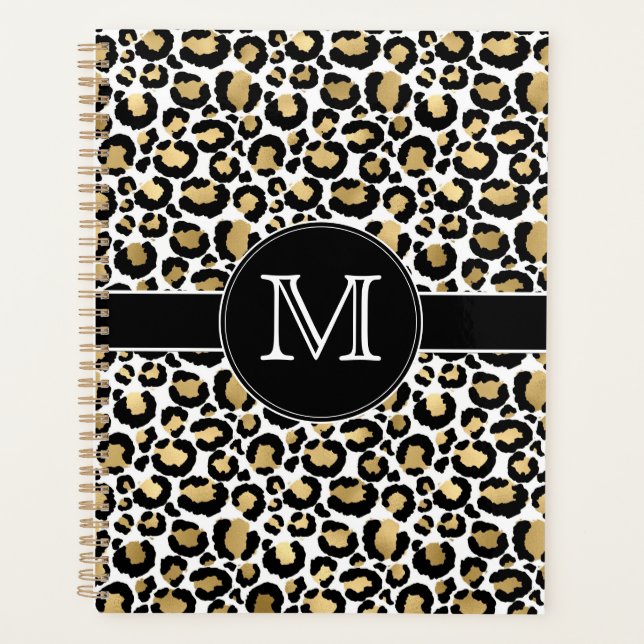 Agenda Leopardo branco e Dourado (Frente)