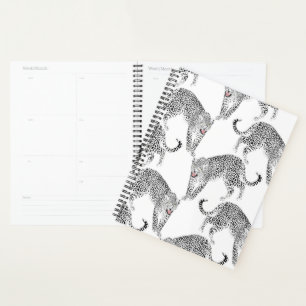 Agenda Leopardo Branco Negro