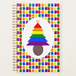 Agenda Lésbicas Árvore de Natal Rainbow e Presentes