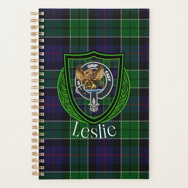 Agenda Leslie Scottish Clan Tartan & Crest (Frente)