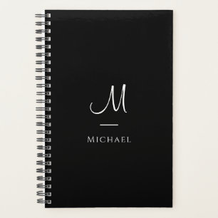 Agenda Letra inicial personalizada monograma moderno eleg