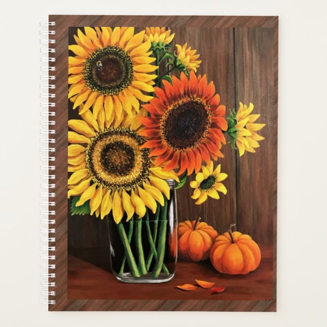 Agenda Lg Planner - Girassóis/Abóboras (Frente)
