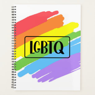 Agenda LGBTQ Brushstrokes Arco-Íris