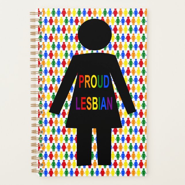 Agenda LGBTQ Silhouette Lésbica e Damas Arco-Íris (Frente)