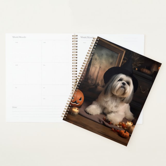 Agenda Lhasa Apso Pumpkins Halloween Scary (Exibição)