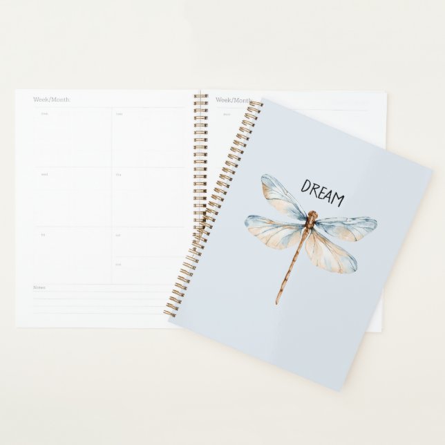 Agenda Libélula do Sonho Branco Azul (Exibição)