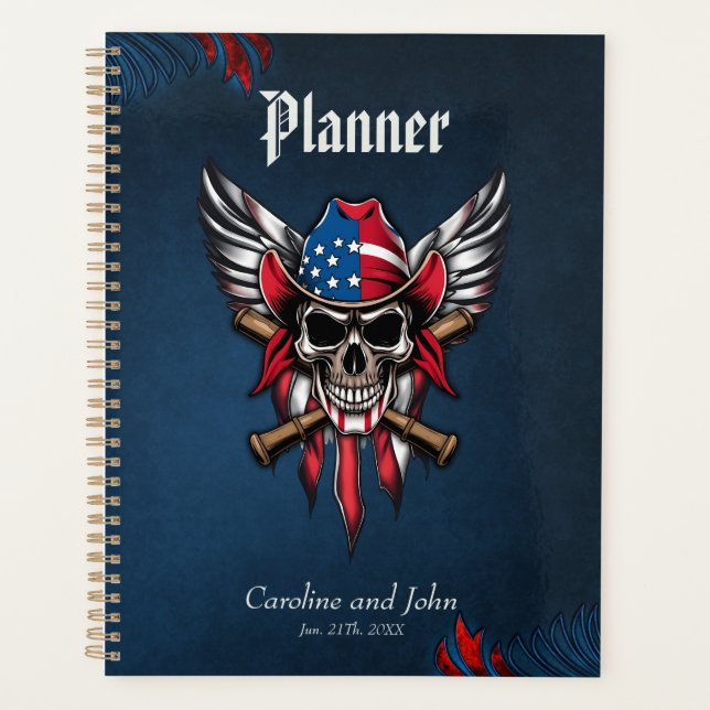 Agenda Liberdade selvagem, crânio americano com morcegos  (Frente)