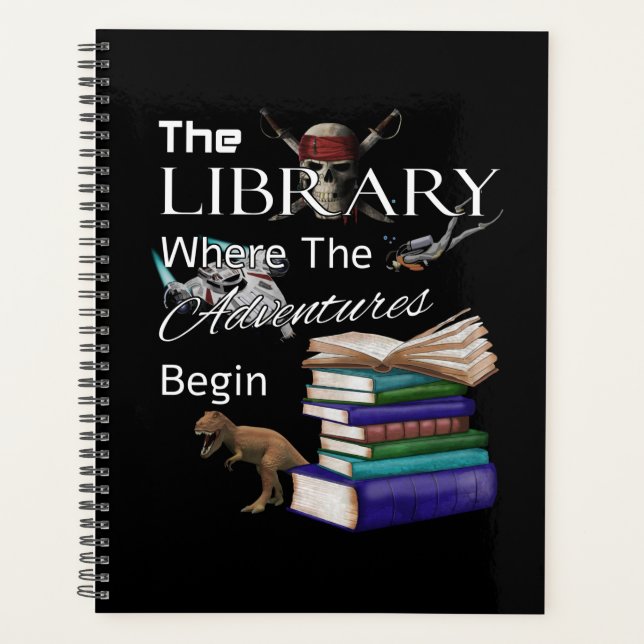 Agenda Library Books Where The Adventure Begins Book Read (Frente)