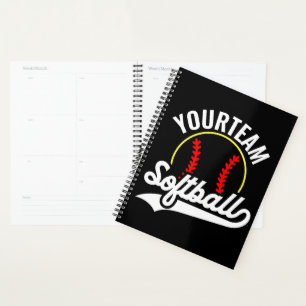Agenda Liga Personalizada do ADD do Jogador do Softball T