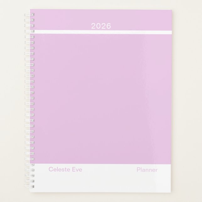 Agenda Light Amethyst Purple Modern Layout Large (Frente)