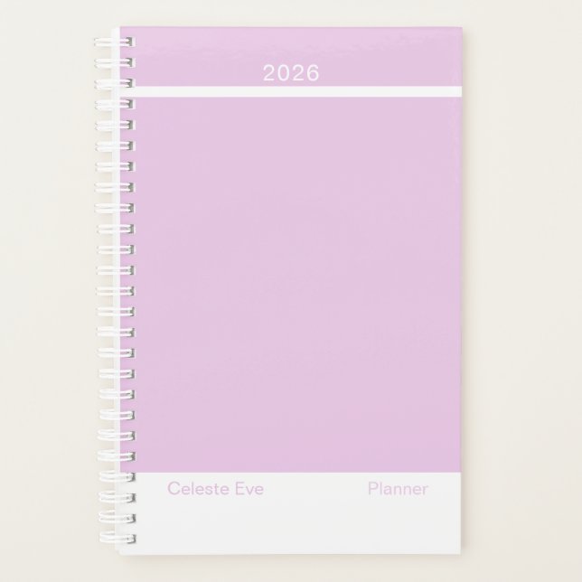 Agenda Light Amethyst Purple Modern Small (Frente)