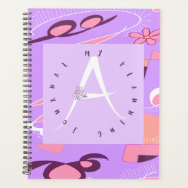 Agenda Lilac - Letra A Abstrato