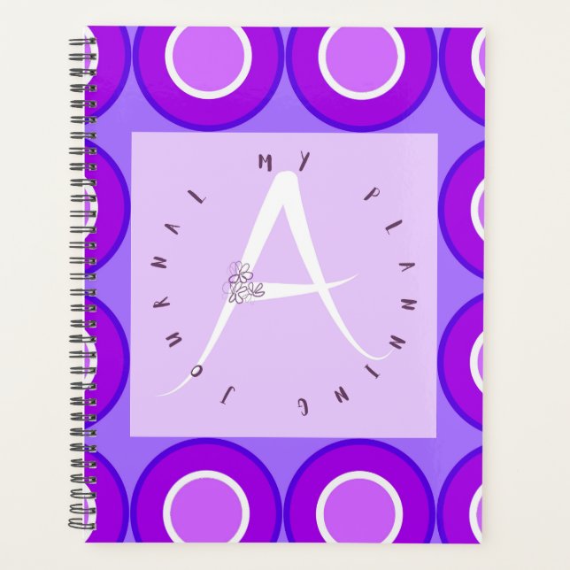 Agenda Lilac - Letra A Circular (Frente)