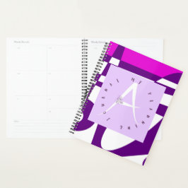 Agenda Lilac - Letra A Surf Rosa