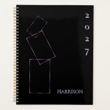 Lilac Preto Quadro Geométrico Personalizado