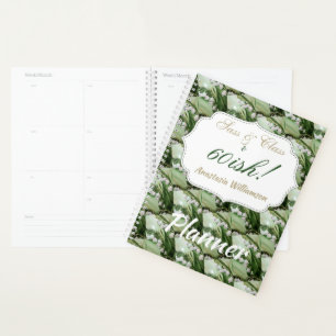 AGENDA LILY OF VALLEY FLOWER MONOGRAMMED