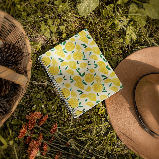 Agenda Limões de aquarelas - amarelo e verde (Criador carregado)