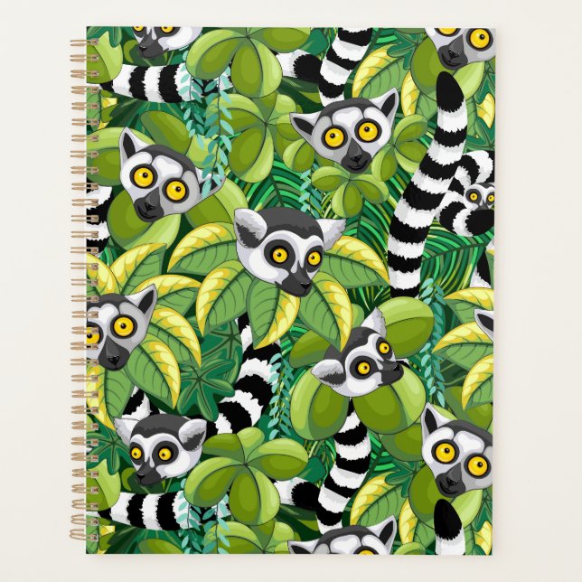 Agenda Limures de Madagáscar na selva exótica (Frente)