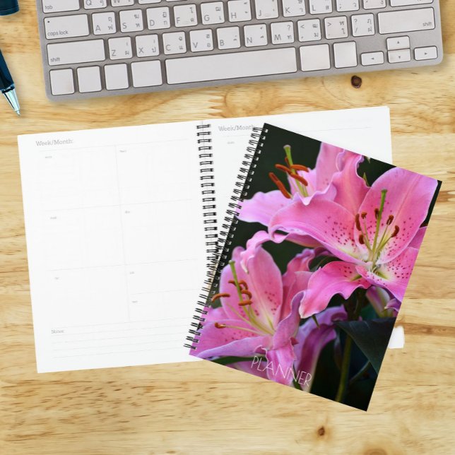 Agenda Linda Flor de Lírio Rosa (In Situ)