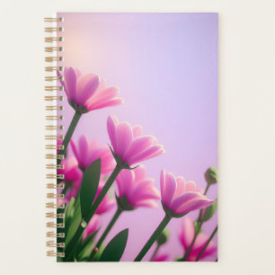 Agenda Linda flor rosa