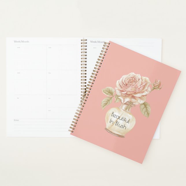 Agenda Linda Flor Rosa Corada (Exibição)