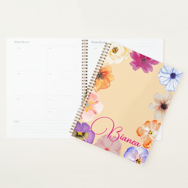 Agenda Linda Floral (Exibição)