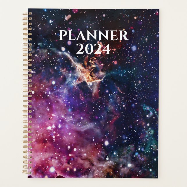 Agenda Linda Galáxia no Espaço Starry Night Planner (Frente)