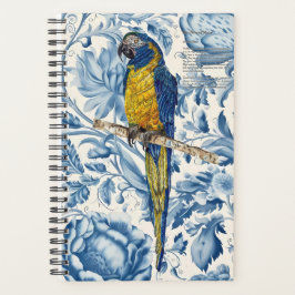 Agenda Linda Macaw Ameaçada Pintada À Mão
