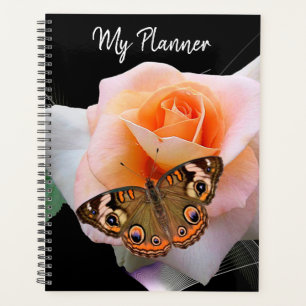Agenda Linda rosa rosa rosa com borboleta