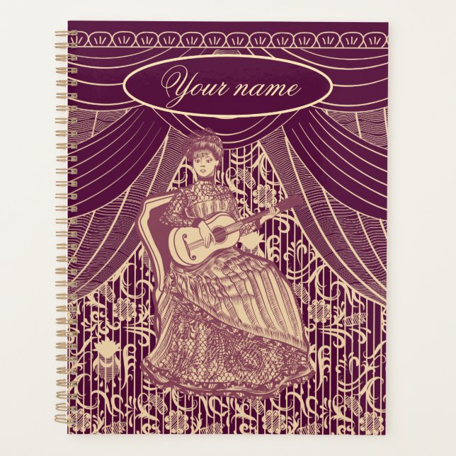 Agenda Linda senhora com violão (Frente)