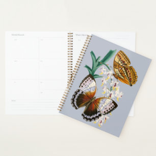 Agenda Linda Vintage Floral Butterfly Ilustração