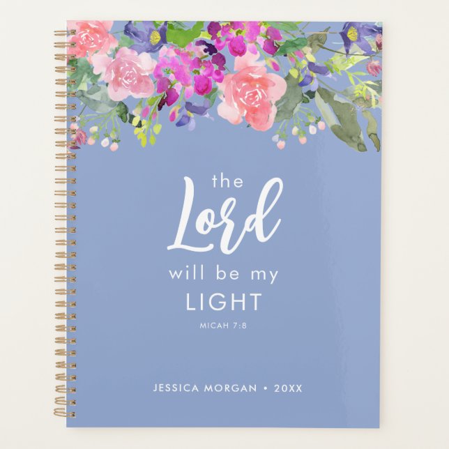 Agenda Linda Watercolor Floral Christian Planner (Frente)